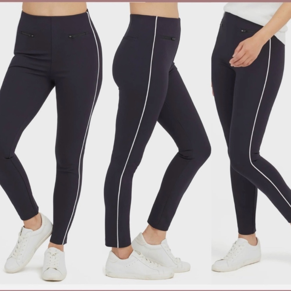Brand new with tags Spanx Perfect Ankle Piped Skinny Classic Navy Blue